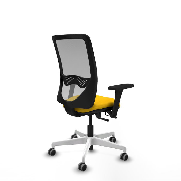 PIQUERAS Y CRESPO Silla de oficina Zulema con mecanismo Sincro/Traslack, Amarillo y Gris