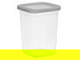 Leknes Bote Cuadrado Tapa Gris 1L 10.8x14.2x10.8 cm (Set de 24)