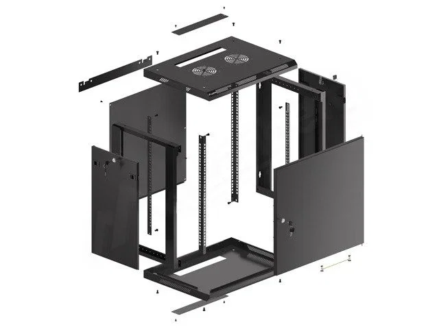 Lanberg WF01-6412-00B Armario Rack de Pared 12U Negro