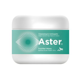 ASTER TrisOftal Wipes - Toallitas Dermatológicas para Limpieza Periocular con EDTA y Clorhexidina - Paquete de 50 unidades