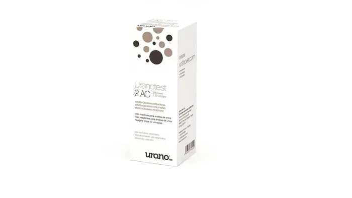 UranoVet Uranotest 2Ac Tiras de Orina para Detección de Microalbúmina y Creatinina, 25 Unidades UranoVet Uranotest 2Ac Tiras de Orina para Detección de Microalbúmina y Creatinina, 25 Unidades