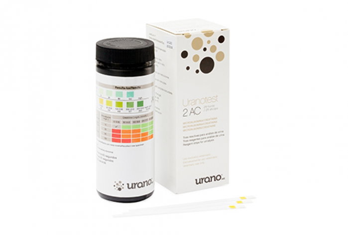 UranoVet Uranotest 2Ac Tiras de Orina para Detección de Microalbúmina y Creatinina, 25 Unidades UranoVet Uranotest 2Ac Tiras de Orina para Detección de Microalbúmina y Creatinina, 25 Unidades