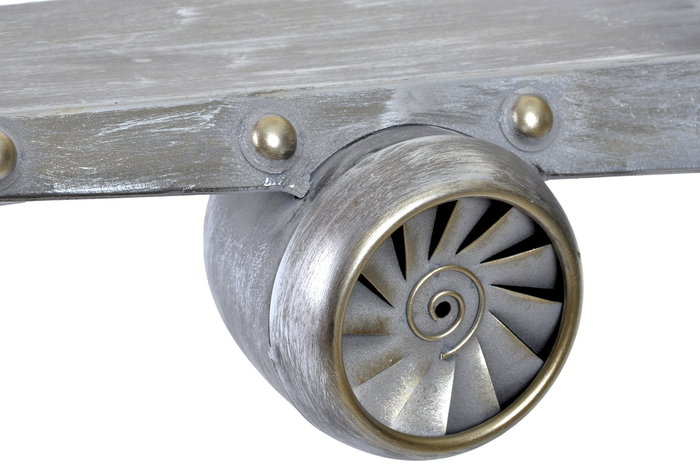 DKD Home Decor Reloj de Pared Vintage Plateado 102 x 26 x 22 cm