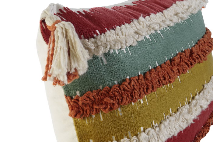 DKD Home Decor Funda Cojin Multicolor 40 x 60 cm Rayas Algodon Poliester