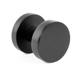 HERRAJES ALK Pomo Manivela Redondo Ø53 Elio Negro, Niquel Satinado Acabado Negro Mate