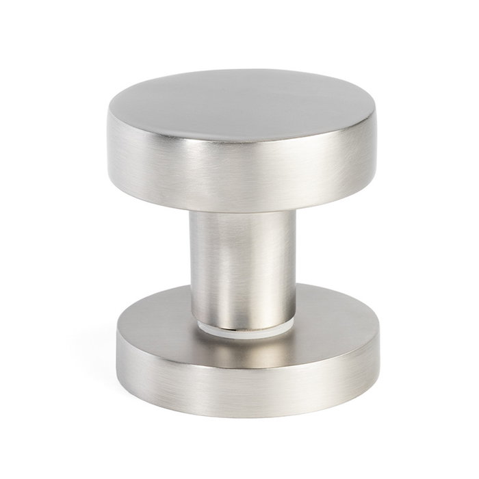 HERRAJES ALK Pomo Manivela Redondo Ø53 Elio Negro, Niquel Satinado Acabado Negro Mate