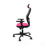 PIQUERAS Y CRESPO Silla de oficina Jorquera con mecanismo Sincro, Rosa y Gris