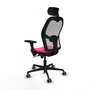PIQUERAS Y CRESPO Silla de oficina Jorquera con mecanismo Sincro, Rosa y Gris