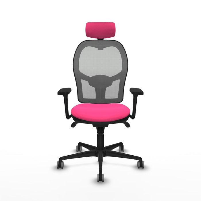 PIQUERAS Y CRESPO Silla de oficina Jorquera con mecanismo Sincro, Rosa y Gris PIQUERAS Y CRESPO Silla de oficina Jorquera con mecanismo Sincro, Rosa y Gris