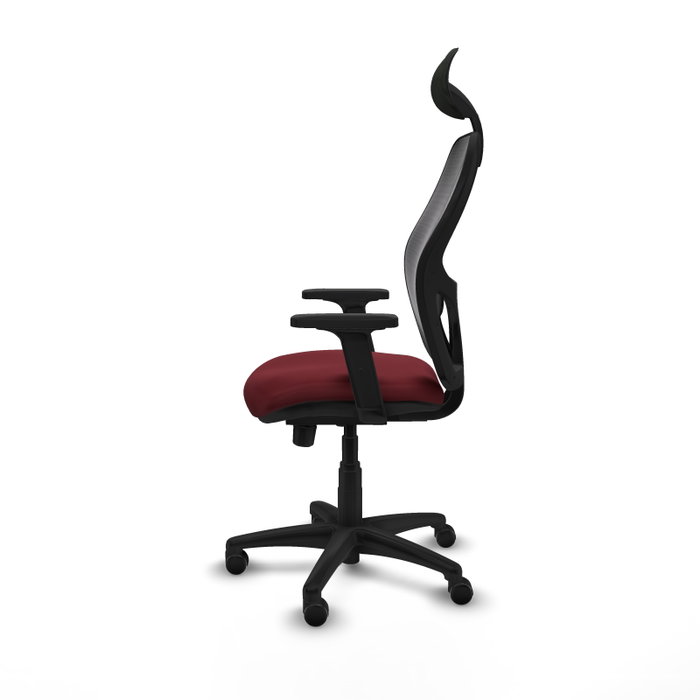 PIQUERAS Y CRESPO Alocén Silla de Oficina con Malla Negra y Asiento Granate PIQUERAS Y CRESPO Alocén Silla de Oficina con Malla Negra y Asiento Granate