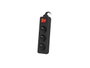 Lanberg Regleta de extensión 3x PL con interruptor, 3m, negro