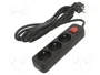 Lanberg Regleta de extensión 3x PL con interruptor, 3m, negro