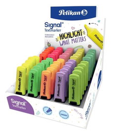 Marcador Fluor Pelikan Textmarker Signal Neon +Pastel Expositor De 100