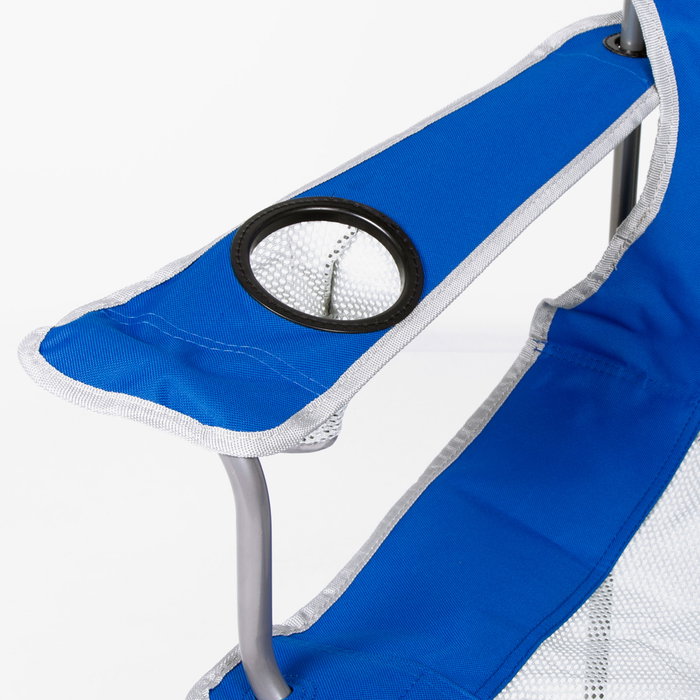 Aktive Silla plegable de camping con posavasos y respaldo transpirable Aktive Silla plegable de camping con posavasos y respaldo transpirable