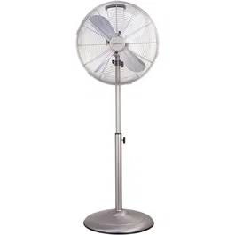 Oceanic OCEAVPI50W Ventilador de Pedestal de 40 cm, 3 Velocidades, 50 W, Altura Ajustable 90-125 cm, Aspas de Aluminio, Acabado Metálico Cepillado