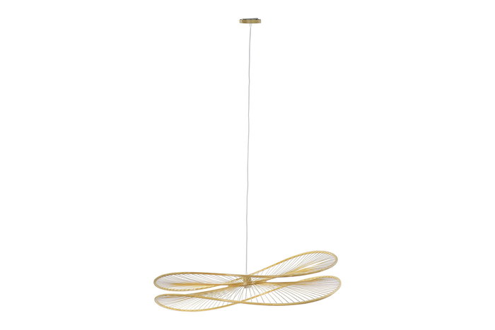 DKD Home Decor Lámpara Techo Bambú Natural 100 x 100 x 25 cm