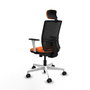 PIQUERAS Y CRESPO Silla de oficina Yunquera Naranja y Negro