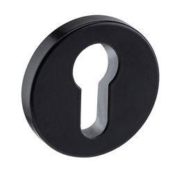 ARTICULOS INOXIDABLES Bocallave IN.04.28R.Y08.N Redonda Acero Inoxidable Satinado Negro Para Cilindro Europeo