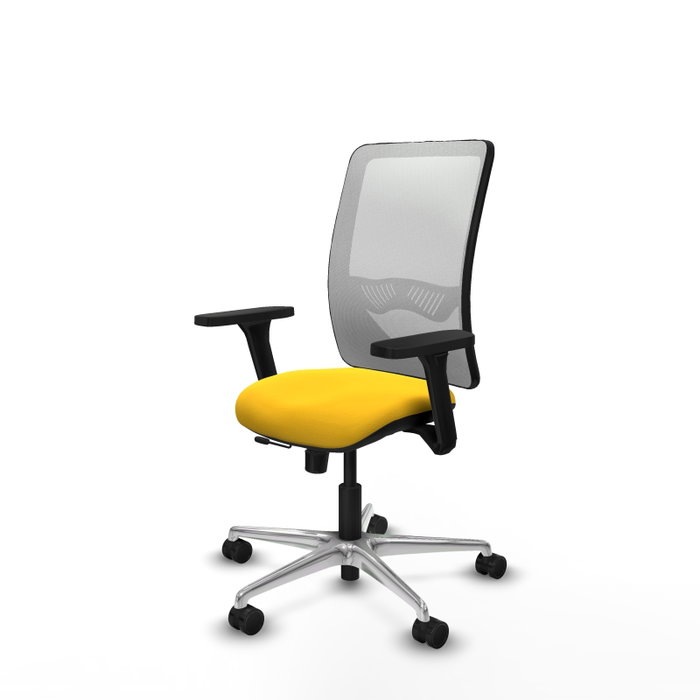 PIQUERAS Y CRESPO Silla de oficina Zulema con mecanismo Sincro/Traslack, Amarillo y Blanco PIQUERAS Y CRESPO Silla de oficina Zulema con mecanismo Sincro/Traslack, Amarillo y Blanco