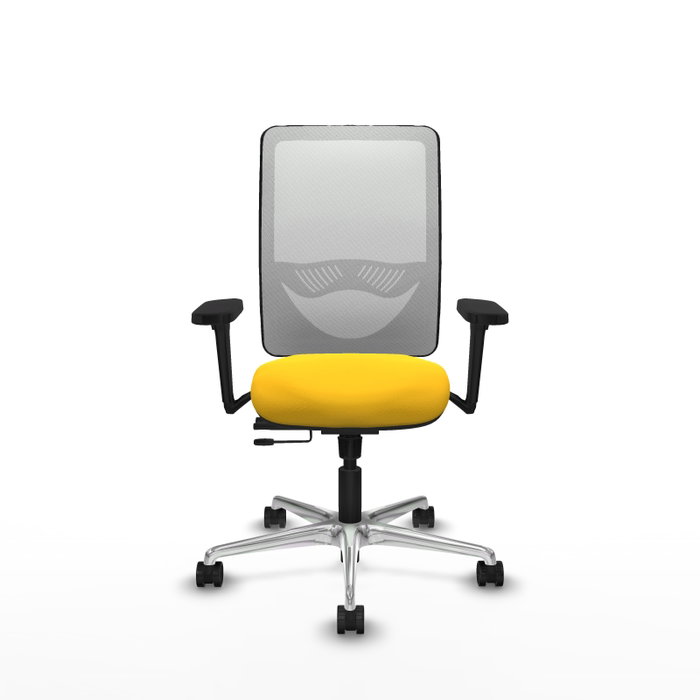 PIQUERAS Y CRESPO Silla de oficina Zulema con mecanismo Sincro/Traslack, Amarillo y Blanco PIQUERAS Y CRESPO Silla de oficina Zulema con mecanismo Sincro/Traslack, Amarillo y Blanco