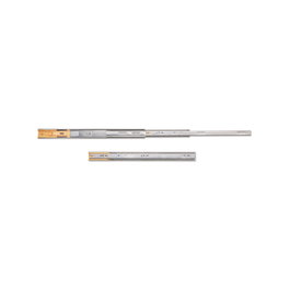 Emuca Juego de guías de bolas para cajones con extracción total y cierre suave, altura 45mm, logitud 500mm, Acero, Cincado