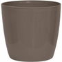 Garden Id Maceta brillante Taupe con ruedas 30 x 27 cm