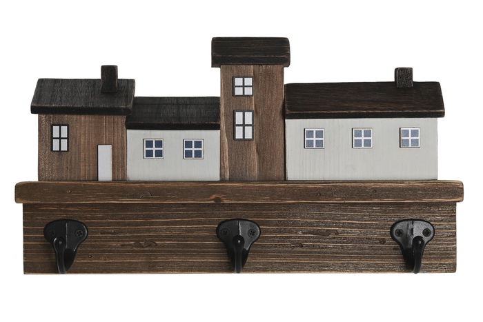 DKD Home Decor Perchero de Pared Atlantico Marron Blanco 30 x 5 x 17 cm DKD Home Decor Perchero de Pared Atlantico Marron Blanco 30 x 5 x 17 cm