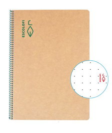 Bloc Escolofi Tapa Dura A4 100H Dots 80G Ecologico (Set de 5)