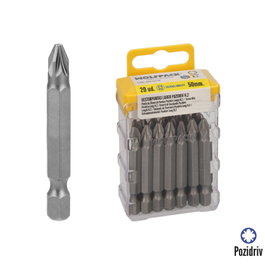 WOLFPACK LINEA PROFESIONAL Juego de 20 Puntas Largas Pozidriv Nº 2