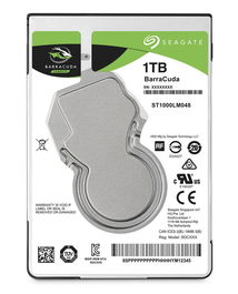Seagate Disco Duro Interno BarraCuda 1 TB 2.5" SATA 6 Gb/s 5400 RPM 140 MB/s 128 MB 7mm