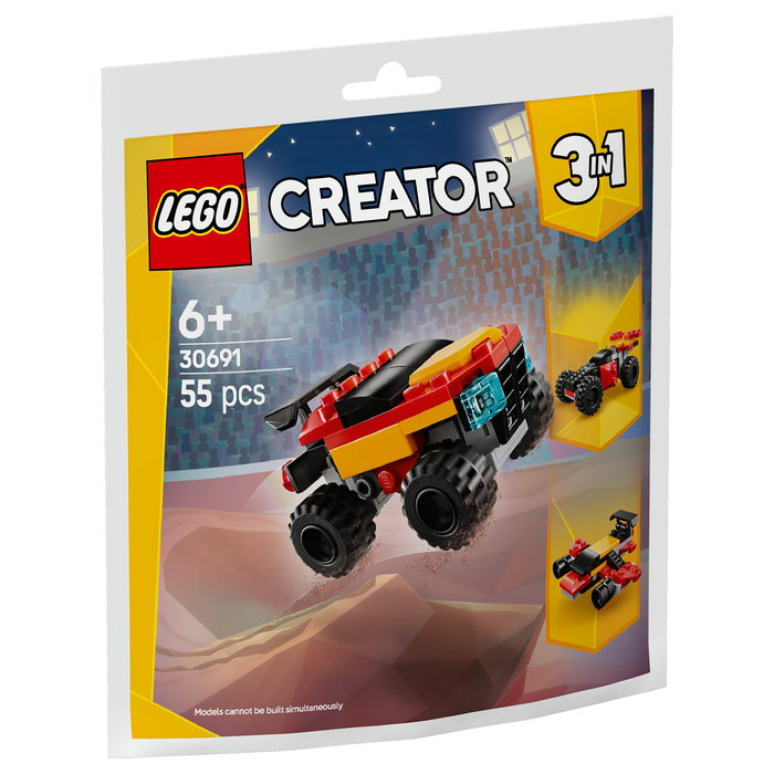 LEGO Creator 30691 3-en-1 Mini Camión Monstruo Convertible (Polybag) - Juego de Construcción, 55 Piezas, Multicolor, Edad 6+