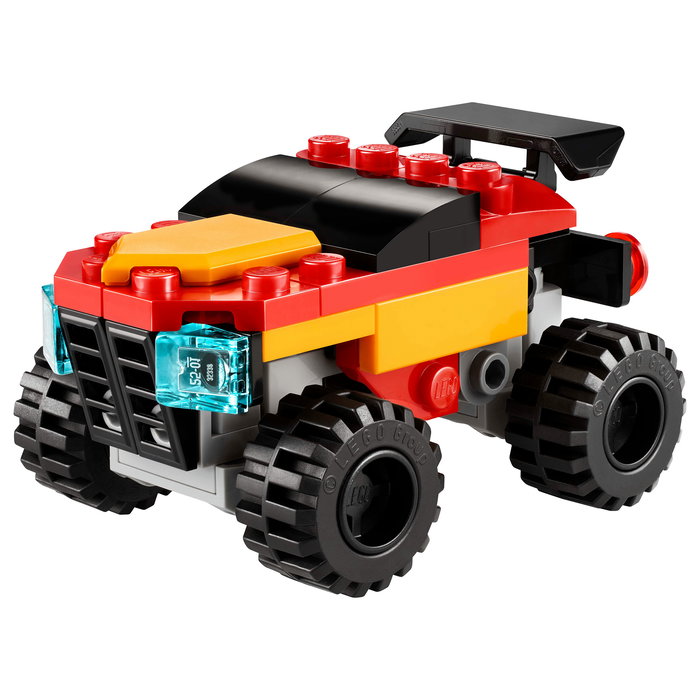 LEGO Creator 30691 3-en-1 Mini Camión Monstruo Convertible (Polybag) - Juego de Construcción, 55 Piezas, Multicolor, Edad 6+