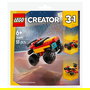 LEGO Creator 30691 3-en-1 Mini Camión Monstruo Convertible (Polybag) - Juego de Construcción, 55 Piezas, Multicolor, Edad 6+