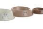 DKD Home Decor Bol Básicos Beige y Marrón, Set de 3 Cuencos Metálicos, 22 x 5 x 22 cm, Capacidad 240/200 ml