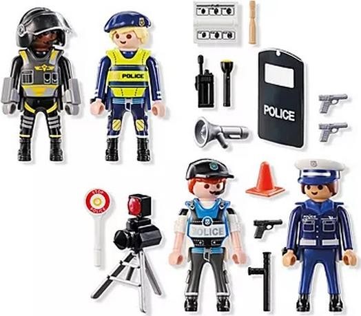 Playmobil Set de profesión policial: 4 policías City Action 71730 Playmobil Set de profesión policial: 4 policías City Action 71730