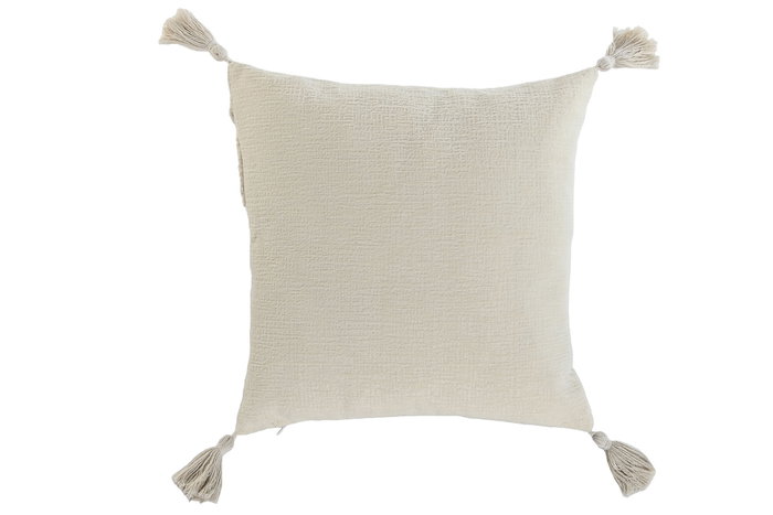DKD Home Decor Cojín de Poliéster Crudo 45x8x45 cm DKD Home Decor Cojín de Poliéster Crudo 45x8x45 cm