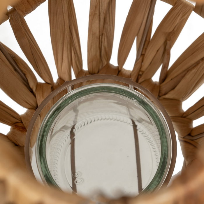 Farol Portavelas Natural Jacinto de Agua 34 X 34 X 36 cm