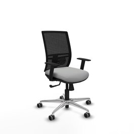 PIQUERAS Y CRESPO Silla de oficina Yunquera con mecanismo Sincro, Gris claro y Negro