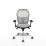 PIQUERAS Y CRESPO Silla de oficina Jorquera con mecanismo Sincro, Gris claro y Blanco