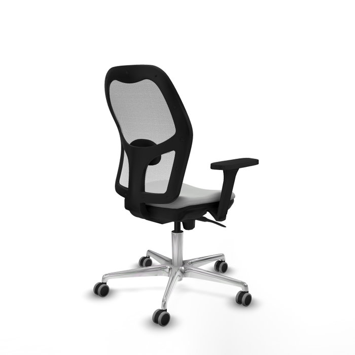 PIQUERAS Y CRESPO Silla de oficina Jorquera con mecanismo Sincro, Gris claro y Blanco