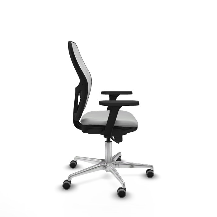 PIQUERAS Y CRESPO Silla de oficina Jorquera con mecanismo Sincro, Gris claro y Blanco