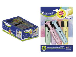 Bismark Rotulador Fluorescente Pastel 327742 Blister 6 Uds Colores Pastel