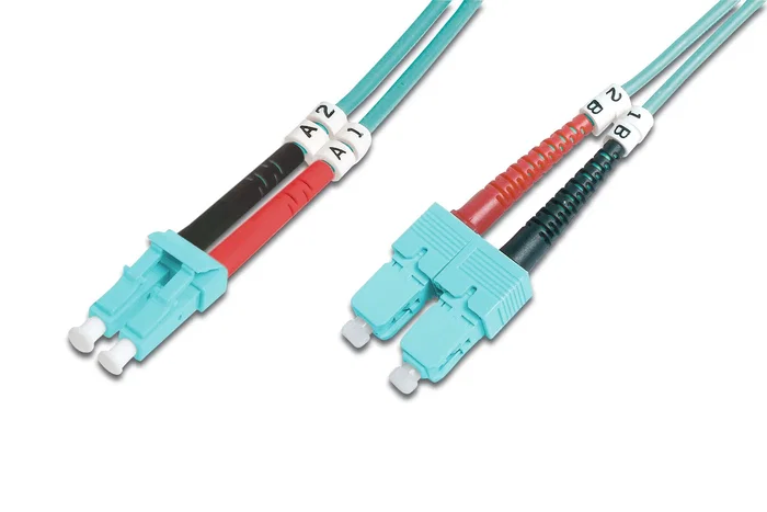Digitus Cable de conexión de fibra óptica multimodo OM3 LC a SC 5 m Aguamarina Digitus Cable de conexión de fibra óptica multimodo OM3 LC a SC 5 m Aguamarina
