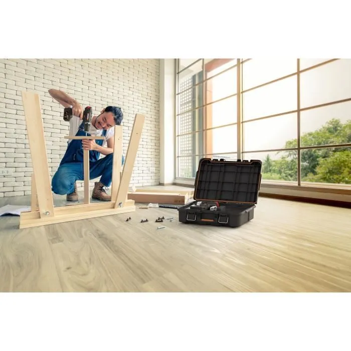 Keter WORW Maletín para herramientas eléctricas STACK N ROLL 48 x 33 x 15 cm Negro WOR7290112636706