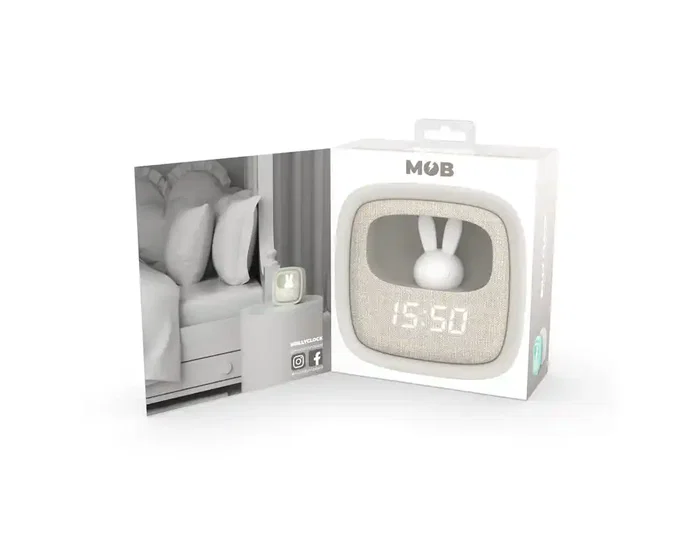 Wondee Billy Clock Despertador con Luz de Noche Grey, Compañero de Dormitorio Elegante y Funcional Wondee Billy Clock Despertador con Luz de Noche Grey, Compañero de Dormitorio Elegante y Funcional