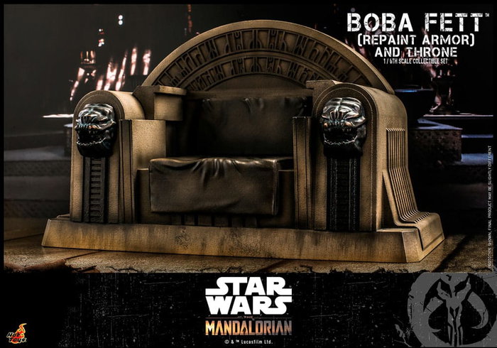 Star Wars: The Mandalorian Figura 1/6 Boba Fett Repaint Armor and Throne Special Edition 30 cm