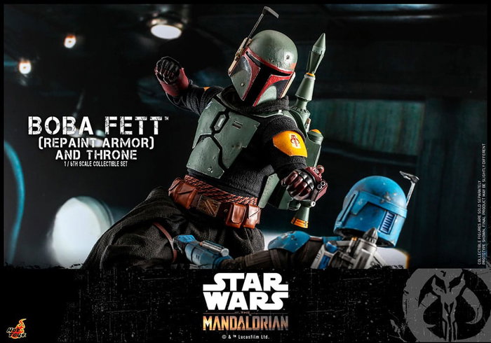 Star Wars: The Mandalorian Figura 1/6 Boba Fett Repaint Armor and Throne Special Edition 30 cm