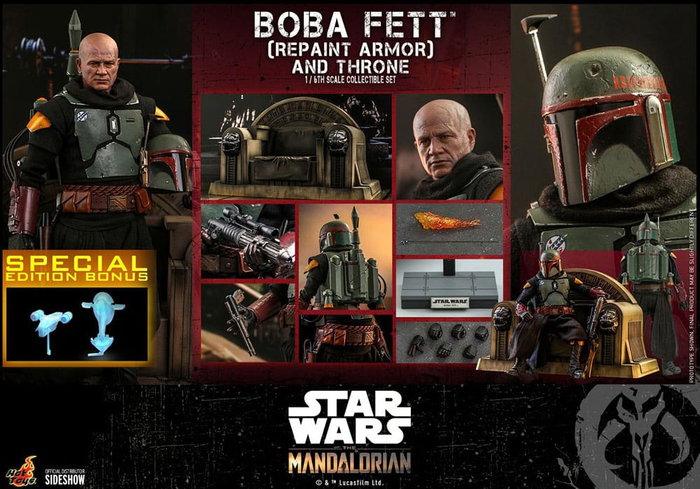 Star Wars: The Mandalorian Figura 1/6 Boba Fett Repaint Armor and Throne Special Edition 30 cm