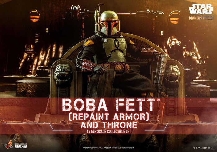 Star Wars: The Mandalorian Figura 1/6 Boba Fett Repaint Armor and Throne Special Edition 30 cm