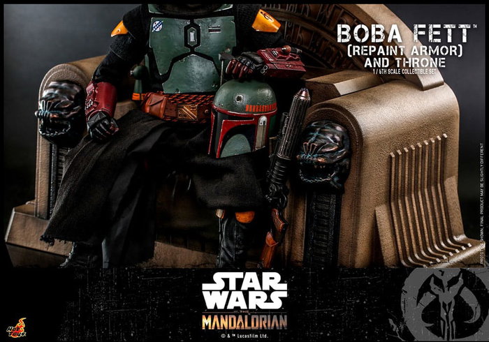 Star Wars: The Mandalorian Figura 1/6 Boba Fett Repaint Armor and Throne Special Edition 30 cm